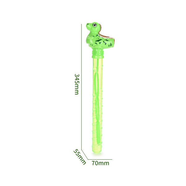 Mumuso Dinosaur Handle Bubble Wand With Whistle - Green