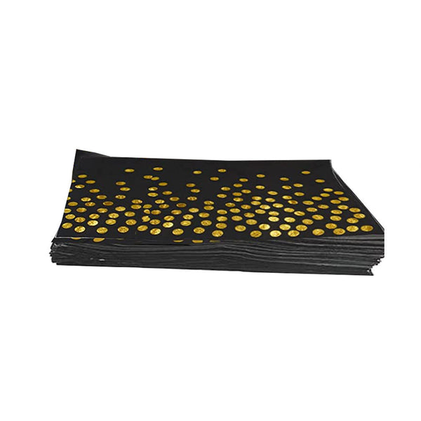 Mumuso Disposable Tissue With Gold Dots Design - Black