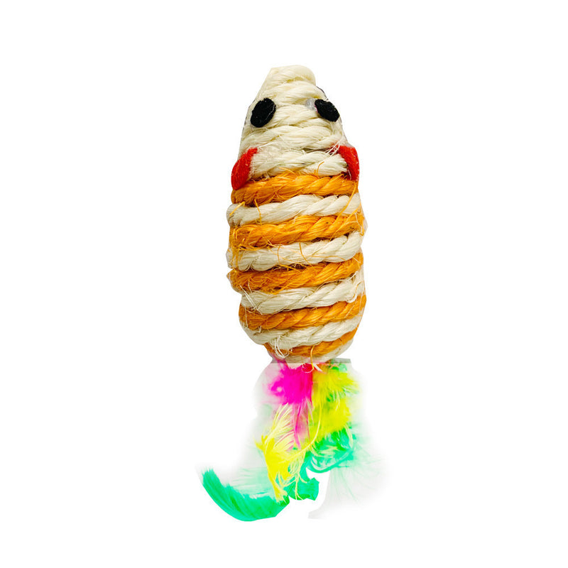 Mumuso Cat Teaser Play Toy And Mice Sisal  - Mixed Color