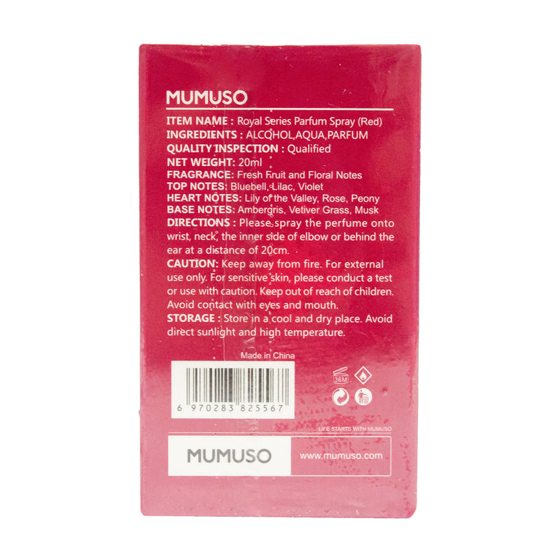 Mumuso Red Parfum Spray Royal Series