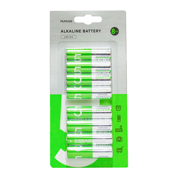 Mumuso 8-Pack Mercury Free Alkaline Battery - Green