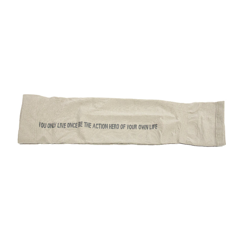 Mumuso Sun Protection Letters Pattern Arm Sleeves - Grey