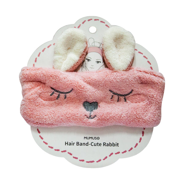 Mumuso Hair Band-Cute Rabbit - Pink