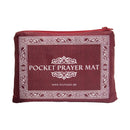 Mumuso Portable Pocket Prayer Mat with zipper and direction- Maroon