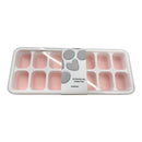 Mumuso 14-Cavity Ice Cube Tray - Pink And White