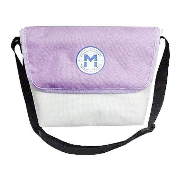 Mumuso Color blocking crossbody bag - Purple & White