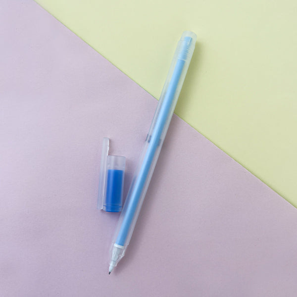 Mumuso Unique Color Gel Ink Pen, Sky Blue