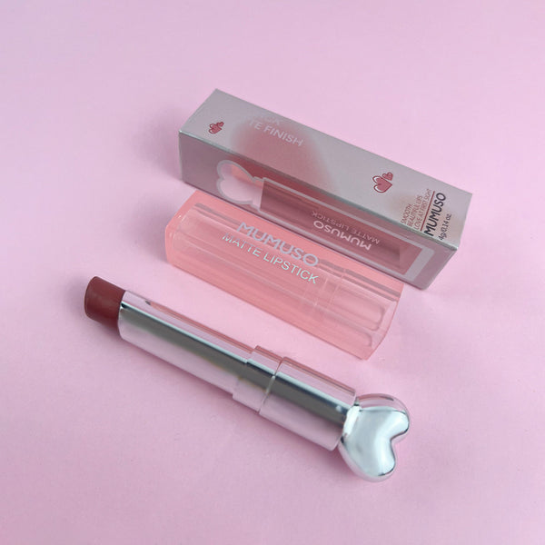 Mumuso Matte Lipstick, Reddish Brown