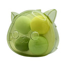 Mumuso Kitten Storage Box Powder Puff, 4pcs