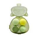 Mumuso Kitten Storage Box Powder Puff, 4pcs