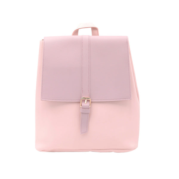 Mumuso Contrast Color Simple Travel Backpack - Pink